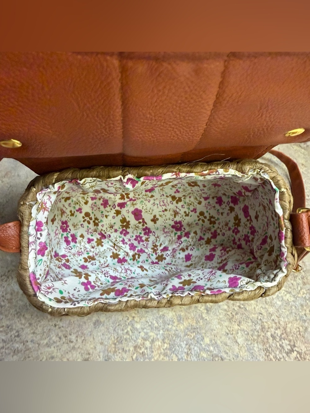 Hand woven Jute and vegan leather purse - Picture 9 of 9